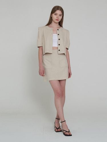 Coco stitch mini skirt Beige - F.cocoromiz - Modalova