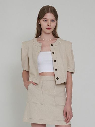 Coco stitch short jacket Beige - F.cocoromiz - Modalova