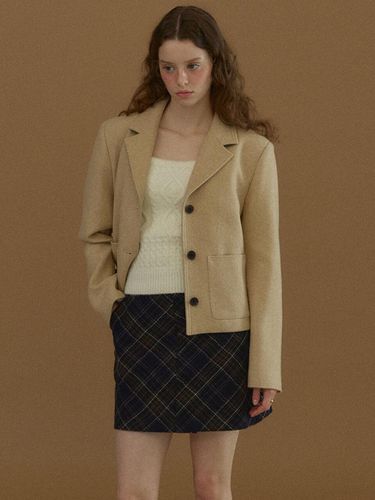 PREMIUM WOOL JACKET - chat de lama - Modalova