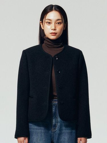 Women's] Wool Blended Collarless Jacket - EPIGRAM - Modalova