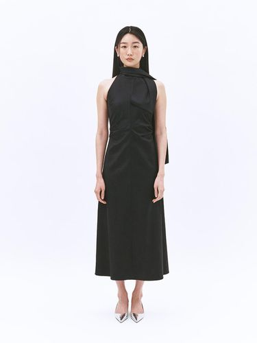 DRAPED HALTER NECK WOOL DRESS () - RONEW - Modalova