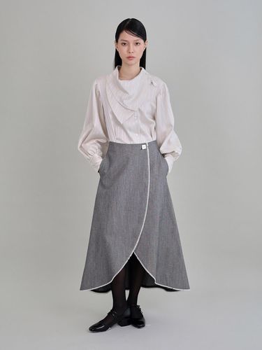 GIGI Wool Skirt - Grey - GAYEON LEE - Modalova