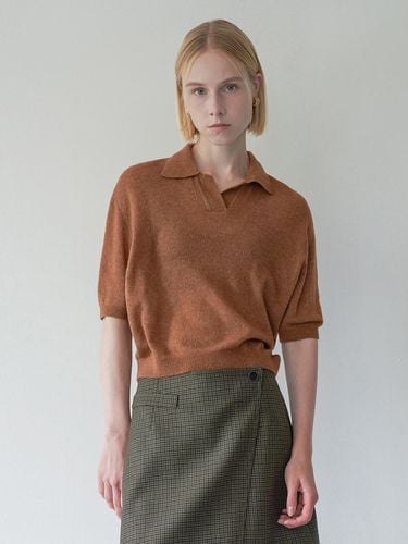 Wool cashmere knit collar top () - pelote - Modalova