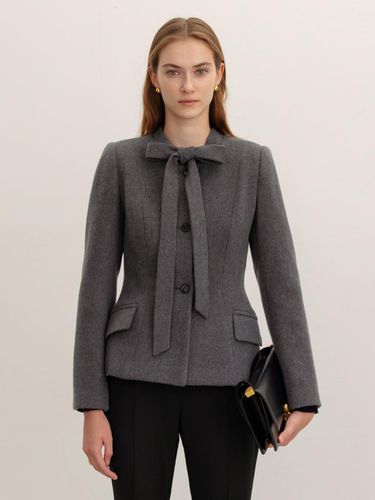 AVELINE Tie detailed cashmere blended jacket - BAU by Bride And You - Modalova