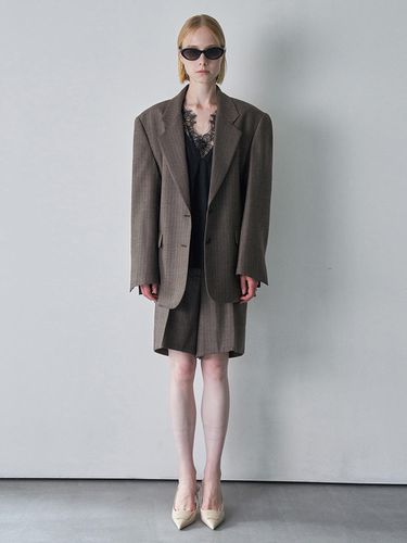 CAMPORE PURE WOOL JACKET (Brown) - pelote - Modalova