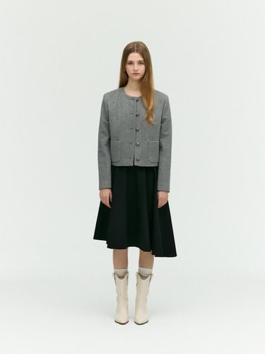 Out Pocket Herringbone Short Jacket - E.B.M (Edition by Michaa) - Modalova