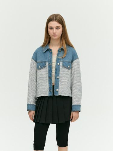 A denim block jacket EMO8WJK050 - E.B.M (Edition by Michaa) - Modalova