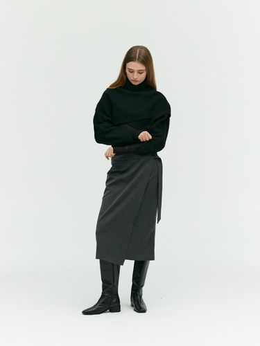 H line wrap button skirt - E.B.M (Edition by Michaa) - Modalova