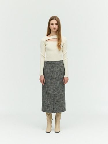 Wool-blended H line slit skirt (2 COLOR) - E.B.M (Edition by Michaa) - Modalova