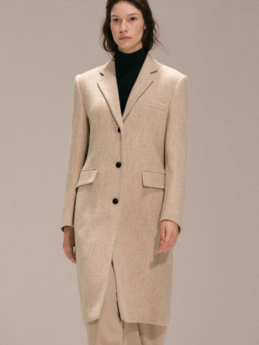 Alpaca & Wool Herringbone Single Brested Coat (ivo - RIDIFI - Modalova