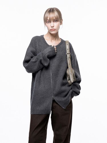 Soft Two - way Knit Cardigan - Charcoal / W243TP10 - Chance’s noi for Women - Modalova