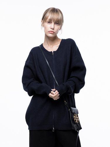 Soft Two - way Knit Cardigan - Navy - Chance’s noi for Women - Modalova