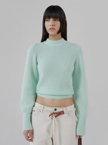 Mohair Half Neck Shirring Knit - pelote - Modalova