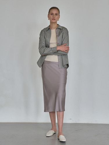 Satin bias skirt [LMBASK101] - Lamerei - Modalova