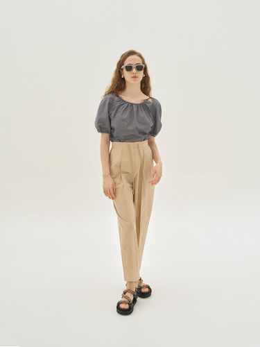 Soft volume high waist pants ( - ) - lecelona - Modalova