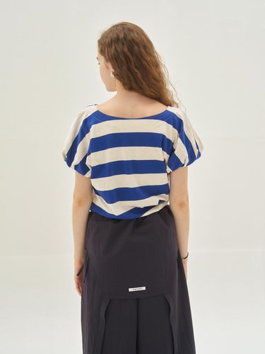 Stripe balloon t shirt (blue) - lecelona - Modalova