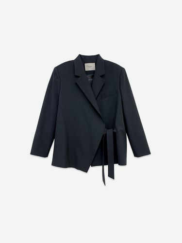 WOOL TIE JACKET - CHARCOAL NAVY - LA KOSMO - Modalova