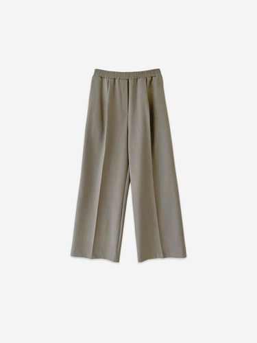 WOOL TUCK TROUSERS - KHAKI - LA KOSMO - Modalova