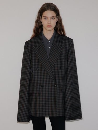 VERE PLAID CAPE JACKET - VOEF - Modalova