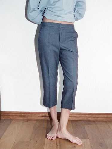 Semi Slim Midi Pants - Grey - Tocoll - Modalova