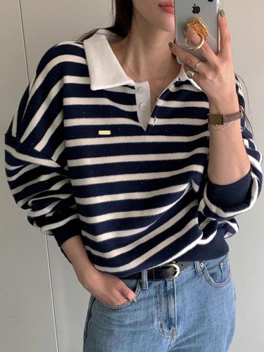 St. Rugby Stripe Sweater (2 colors) - LETTER FROM MOON - Modalova