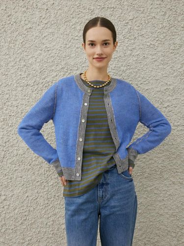 TUILERIES KNIT CARDIGAN_BLUE - diaalto - Modalova