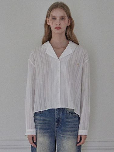 V NECK COLLARED BLOUSE - HAINT - Modalova