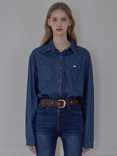 RIO TWO POCKET DENIM SHIRT_2COLORS_DARK BLUE - HAINT - Modalova