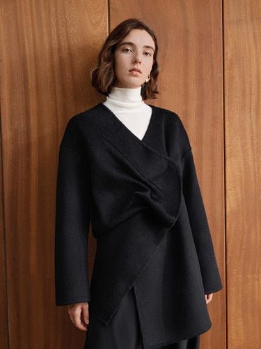 YY_Pleated wool mid-length coat - yyiam - Modalova