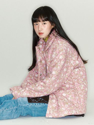 Flower Nostalgic Bonded Jacket_pink - GANISONG - Modalova