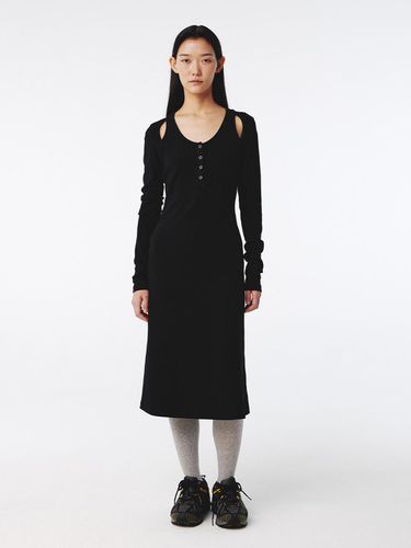 Raglan Cut Jersey Dress - Black - Kijun - Modalova