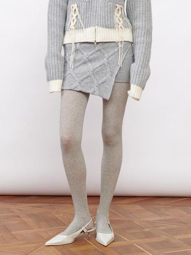 Cable Knit Skort - Grey - Kijun - Modalova