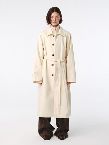 Blanket Stitch Raglan Coat - Kijun - Modalova