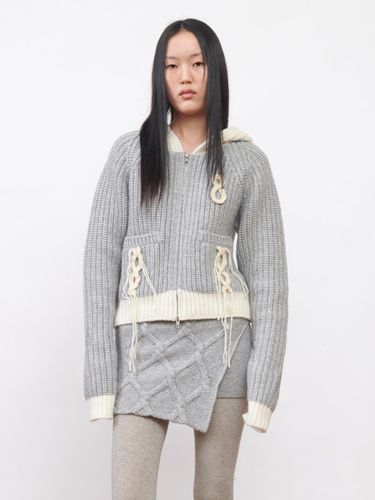 Crochet Knit Hoodie - Kijun - Modalova