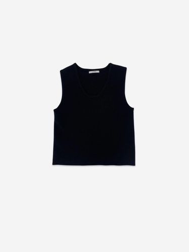 WOOL SLEEVELESS TOP - BLACK - LA KOSMO - Modalova