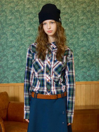 WESTERN PLAID SHIRT / purple - HERETIC - Modalova