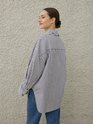 BREST STRIPED SHIRTS_NAVY - diaalto - Modalova