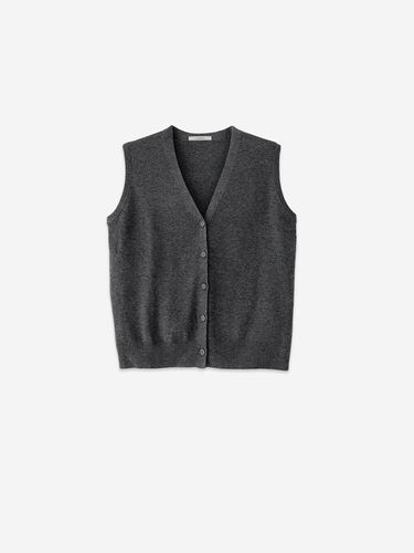 COSY KNIT VEST - CHARCOAL - LA KOSMO - Modalova