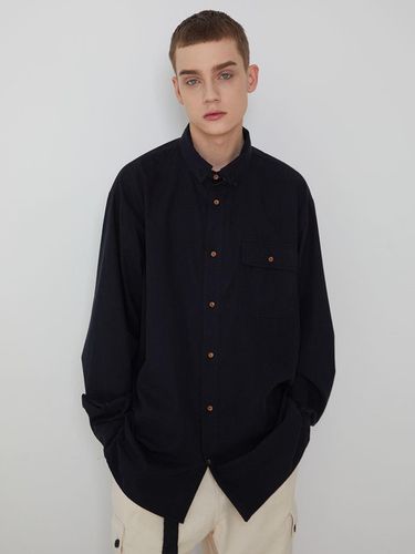 Laver 2102 cotton twill oversized-fit black shirt - MAGOODGAN - Modalova