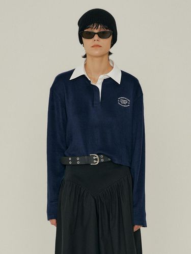 FW_Hairy Rugby Crop Shirt (Navy) - OEF - Modalova