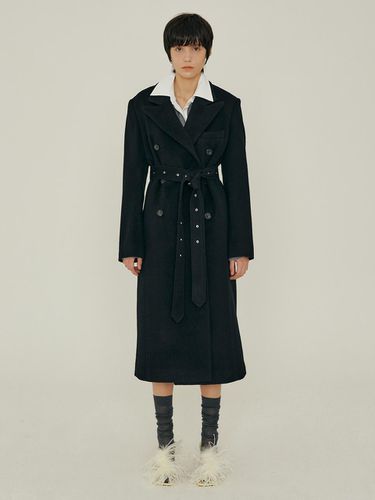 FW_Long Belt Classic Coat (Black) - OEF - Modalova