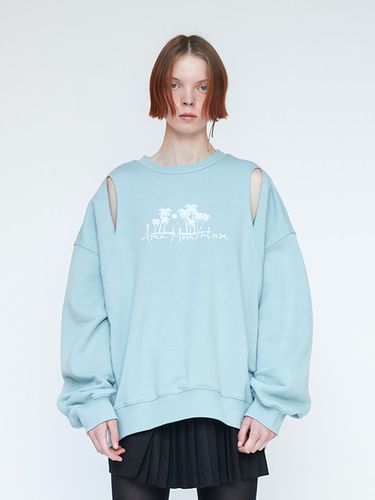 Shoulder Cut Out Detail Graphic Sweatshirts_BL - J KOO - Modalova