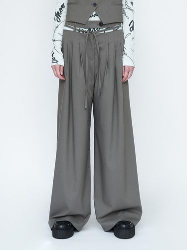 Waist Cut - Out Detail Trousers - J KOO - Modalova