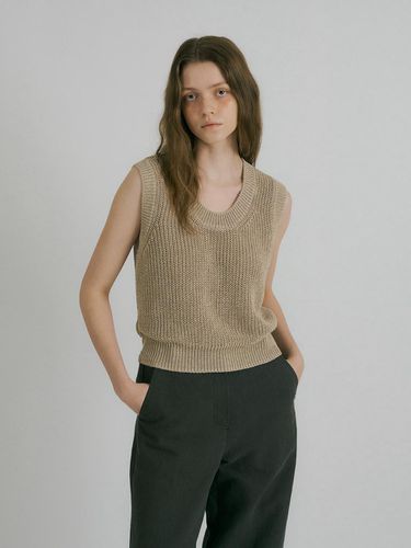 PAPER CROP KNIT TOP (NATURAL) - Lemme - Modalova