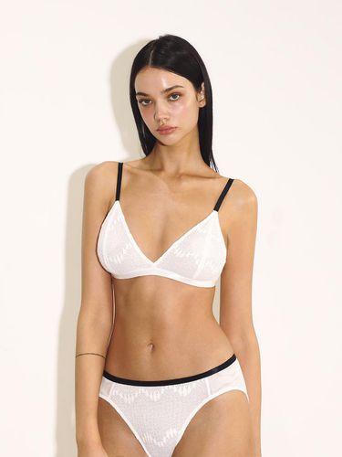 Zigzag lace Bralette (White) - VINAJ - Modalova