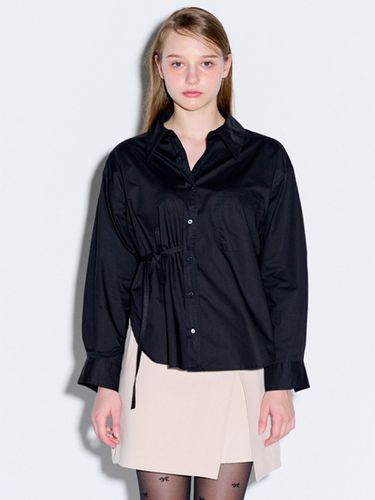 Loose fit strap detail shirt_Black - OPENING SUNSHINE - Modalova