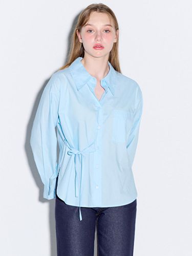 Loose fit strap detail shirt_Blue - OPENING SUNSHINE - Modalova