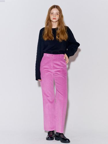 Coturoy Long Bootcut Pants Pink - OPENING SUNSHINE - Modalova