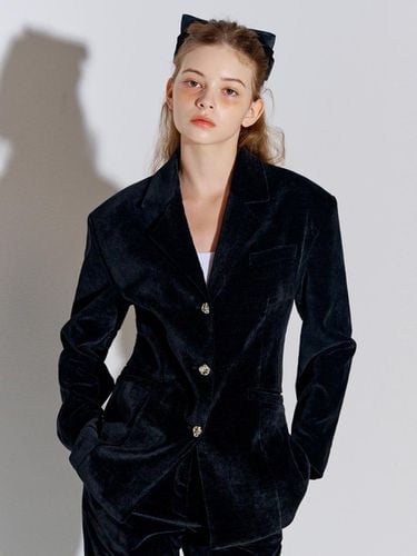 Velvet Tailored Jacket Black - OPENING SUNSHINE - Modalova