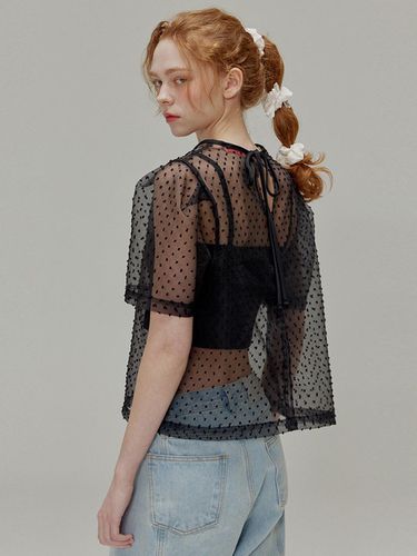 Popcorn see through ribbon top set_Black - OPENING SUNSHINE - Modalova